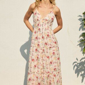 Bustier Tiered Maxi Dress